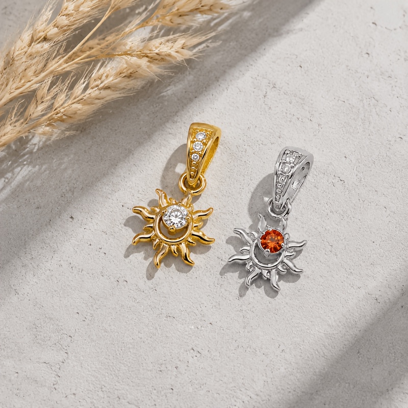 Retro Niche Design Stainless Steel Inlaid Zircon Pendant